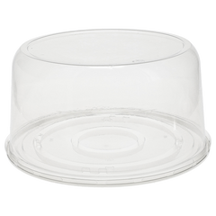 PET Clear Cake Container - 5" Smooth Wall Dome/Base for 8" Cake - 10B50PDC | 100 sets