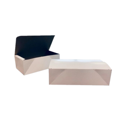 EB Box - Dinner Box Top Fold - 9" x 4 3/4" x 2 9/16", Plain White -  EB-SP-1184 | 250 pcs, 6x5/S