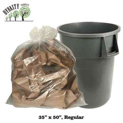 Price Group - Clear Garbage Bags - 35" x 50", Regular | 250 pcs, 12x4/S