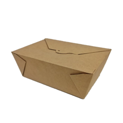 Mark's Choice - Take-Out Paper Container - #4 Kraft, Top Folded - COP904-MC | 40 pcs x 4pks, 5Lx4