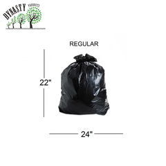 Price Group - Black Garbage Bags - 24" x 22", Regular - RR | 500 pcs, 12x5/S