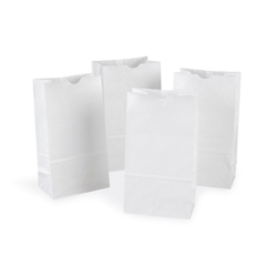 Sacs Frontenac - Paper Bags - 12 lbs, White | 500 pcs, 9x6/S