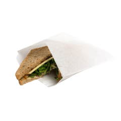 Sandwich Bags - 6" x 2" x 9", Jumbo, Grease Proof, White | 1000/cs, 176/s