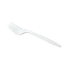 PG - Plastic Forks - Medium, White; wrapped | 1000 pcs, 15x8/S