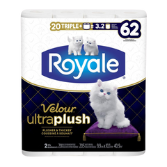 Retail Bathroom Tissue - Velour Ultra Plush, 2ply,  20 r x 205 sheets | 20 Rolls/bag; 72b/s