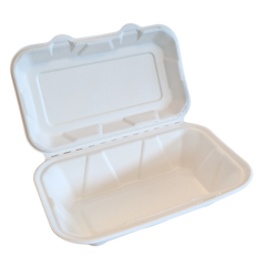 Green Valley - Sugarcane Take-Out Container - Bagasse, 8.5" x 5.5" x 3", 1-Comp. | 500 pcs