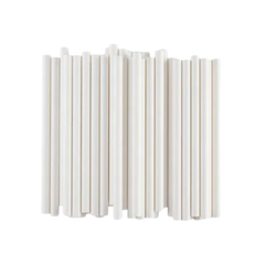 Stone Straw - 8" Milkshake, Unwrapped, White, 0.69/3 - 020500 | 9 x 250