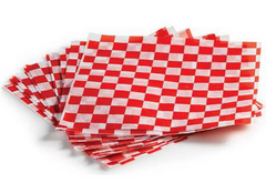 Sanfacon - Wax Paper Red Checker - 12" x 12" - 172045 | 1000 pcs